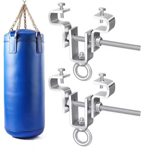 Support de sac de boxe en acier – pinces à poutre en I