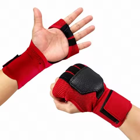 Gants de boxe demi-doigt à sangle rapide